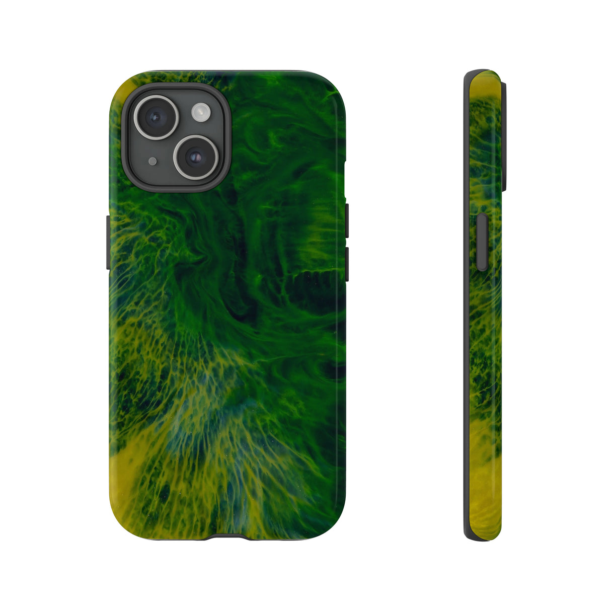 Dark Green Ink Art - Protective Phone Case