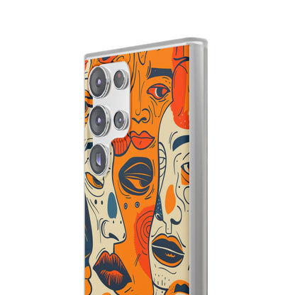 Tangled Faces Sunset Samsung S23 Ultra Case - Soft