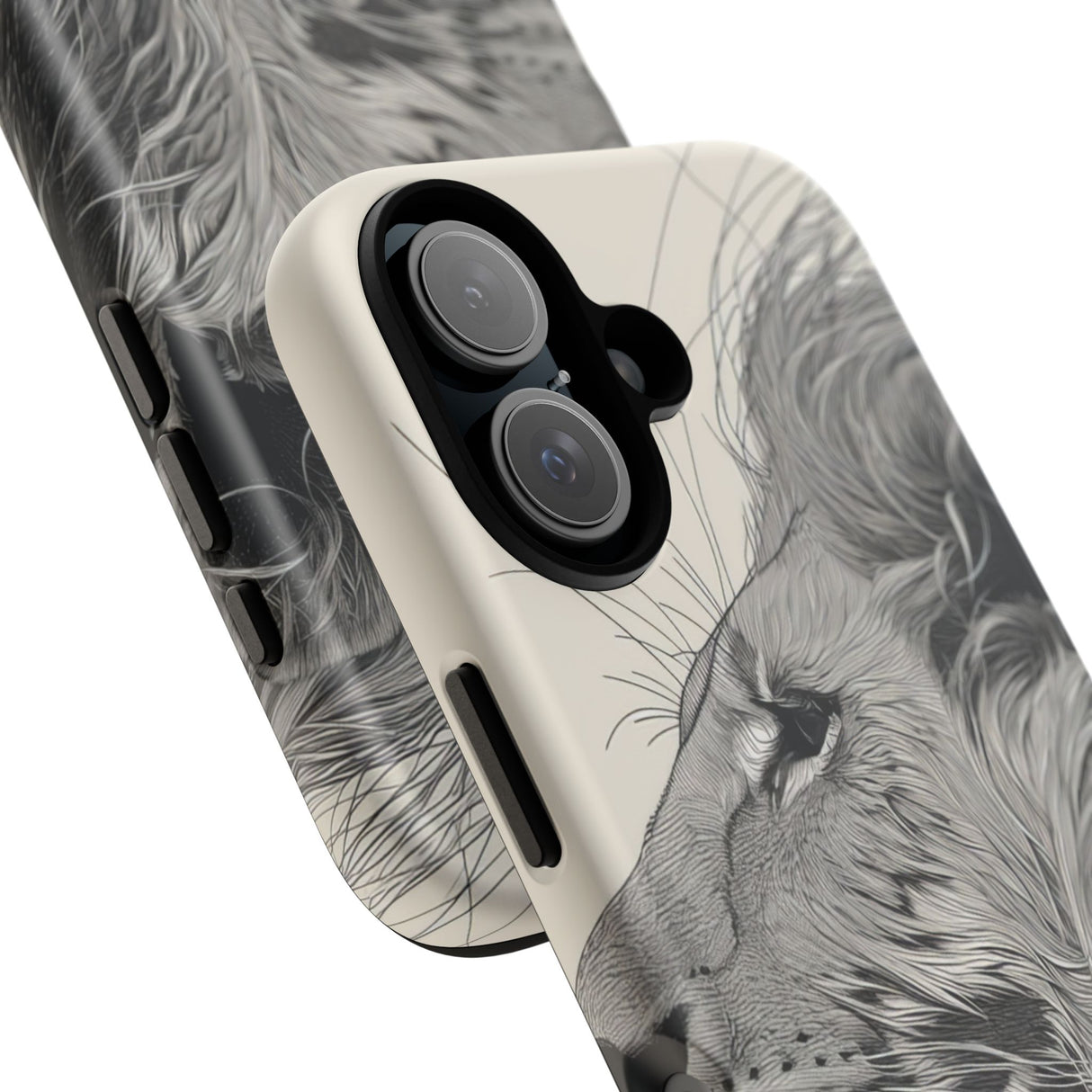 Majestic Lion: Grayscale Elegance - for iPhone 16