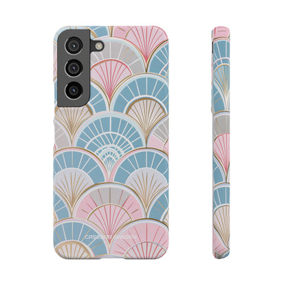 Art Deco Pastel Fan Pattern - Slim Samsung S22 Phone Case