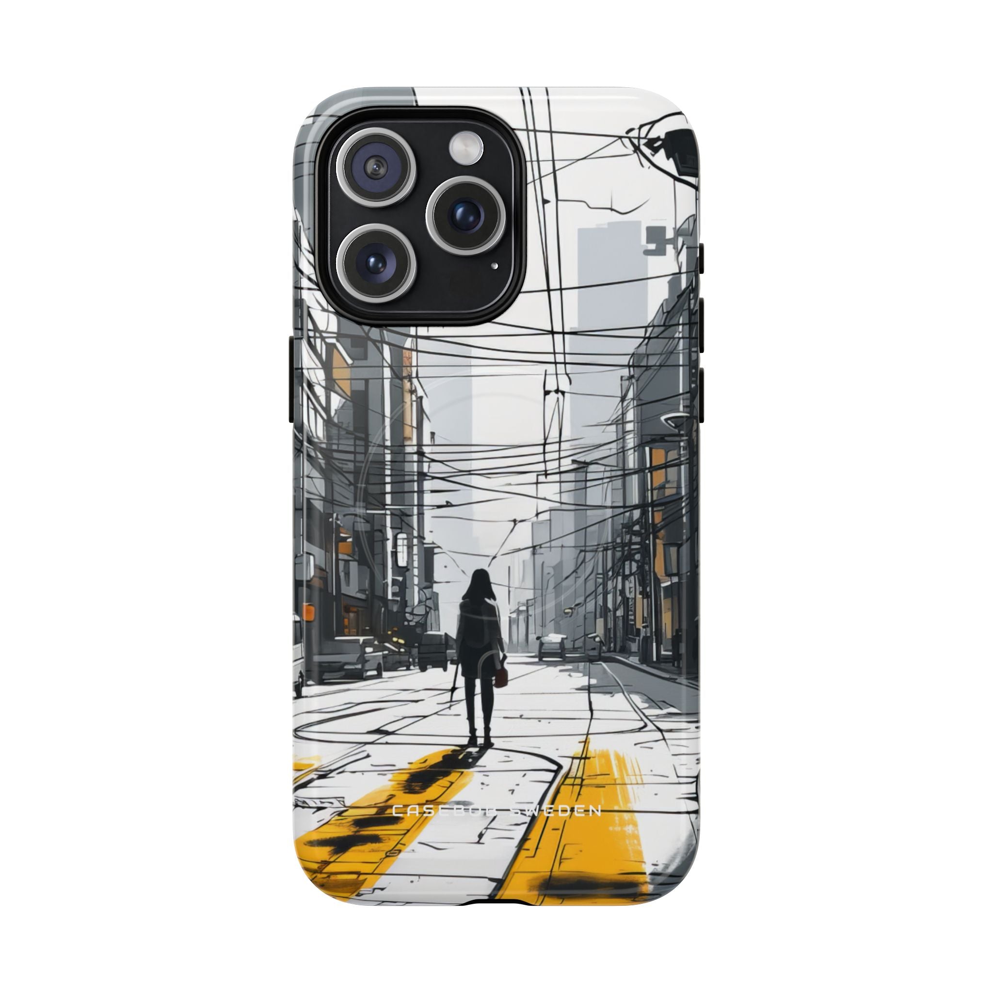 Urban Noir Streetscape iPhone 15 | Tough+ Phone Case