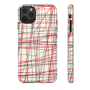 Red Line Minimalist - Protective Phone Case