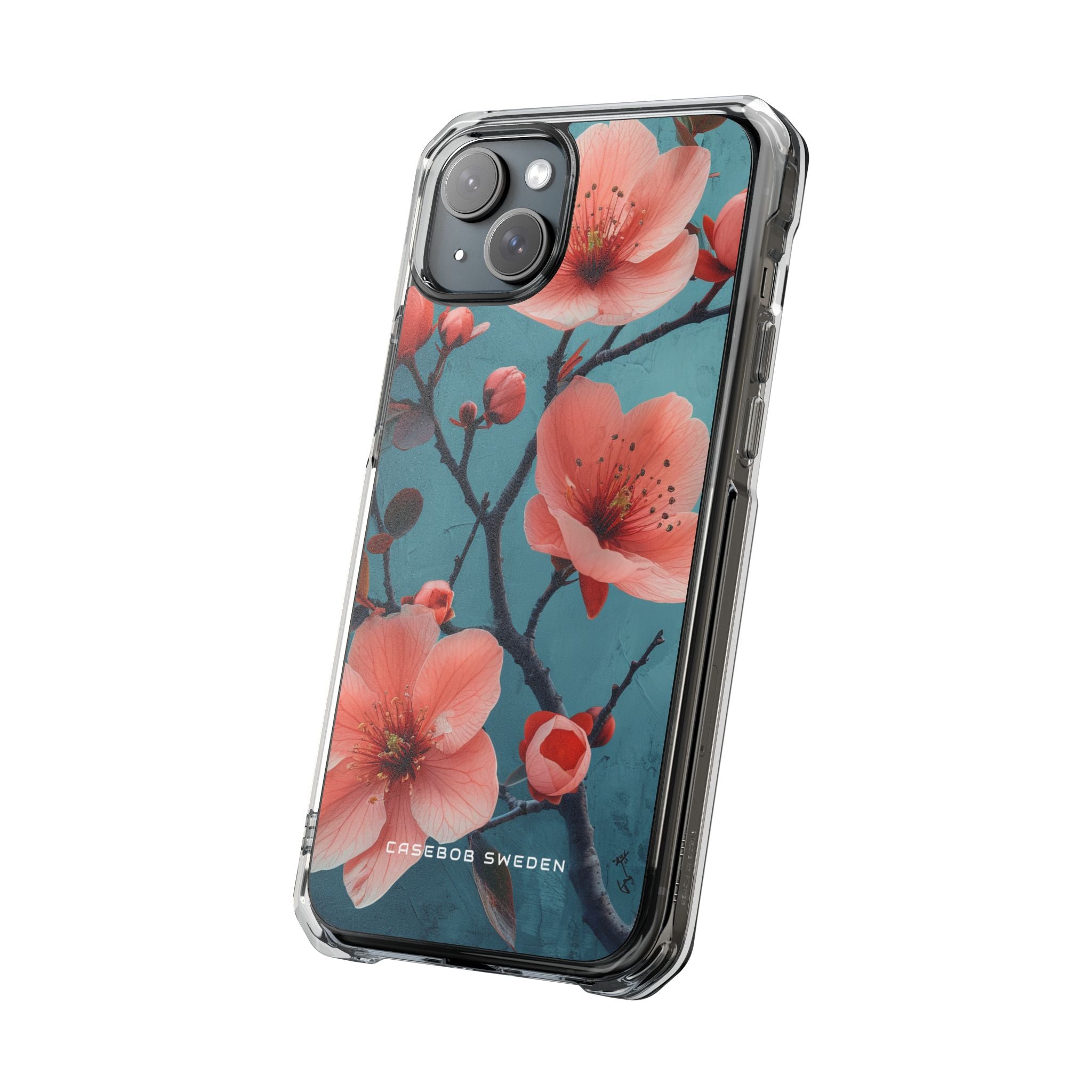 Floral Harmony Burst iPhone 15 - Clear Impact Phone Case