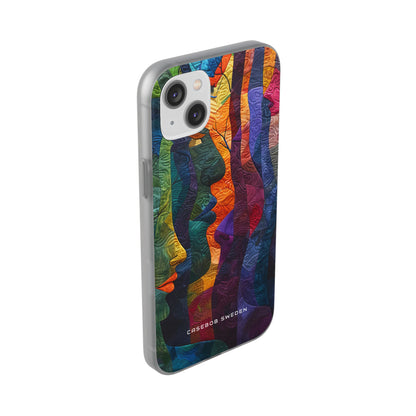 Harmonized Faces and Nature Fusion iPhone 14 - Flexi Phone Case