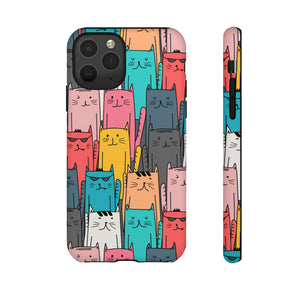 Colorful Cats - Protective Phone Case