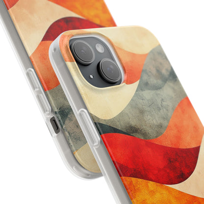 Cracked Wave Sunset iPhone 15 Plus Case - Soft