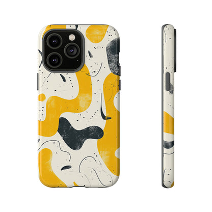 Yellow Linear Harmony - Protective Phone Case