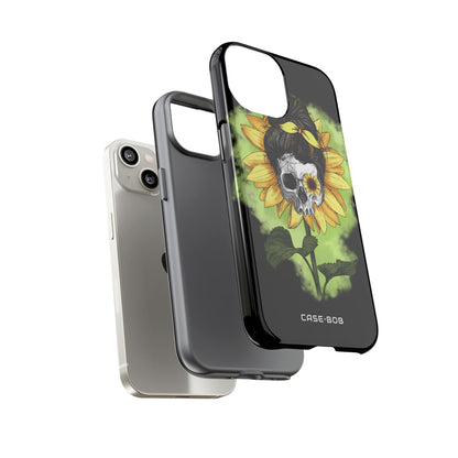 Sunflower Skull iPhone 14 Case - Tough