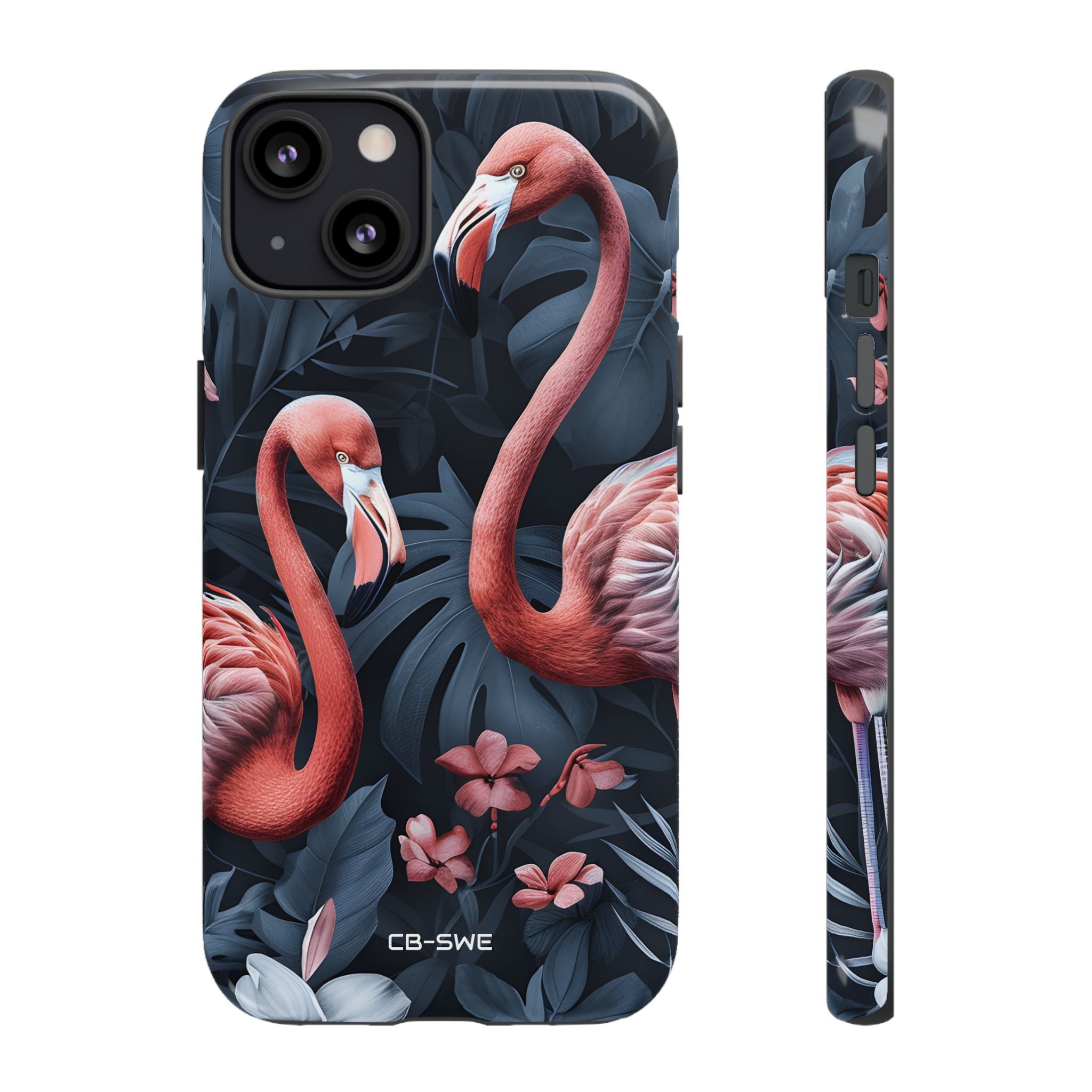 Flamingos Embrace Nature - iPhone Case