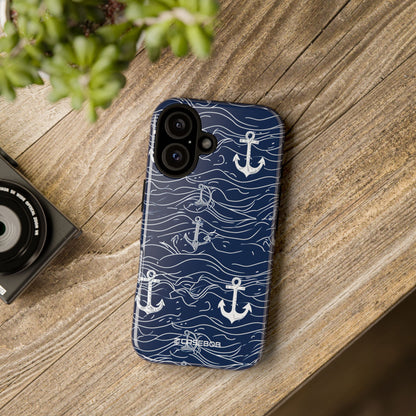 Nautical Whimsy: Anchors and Waves - for iPhone 16