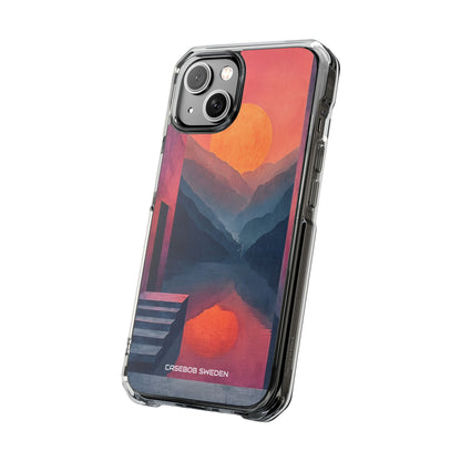 Surreal Sunset Landscape - Clear Impact iPhone 14 Phone Case