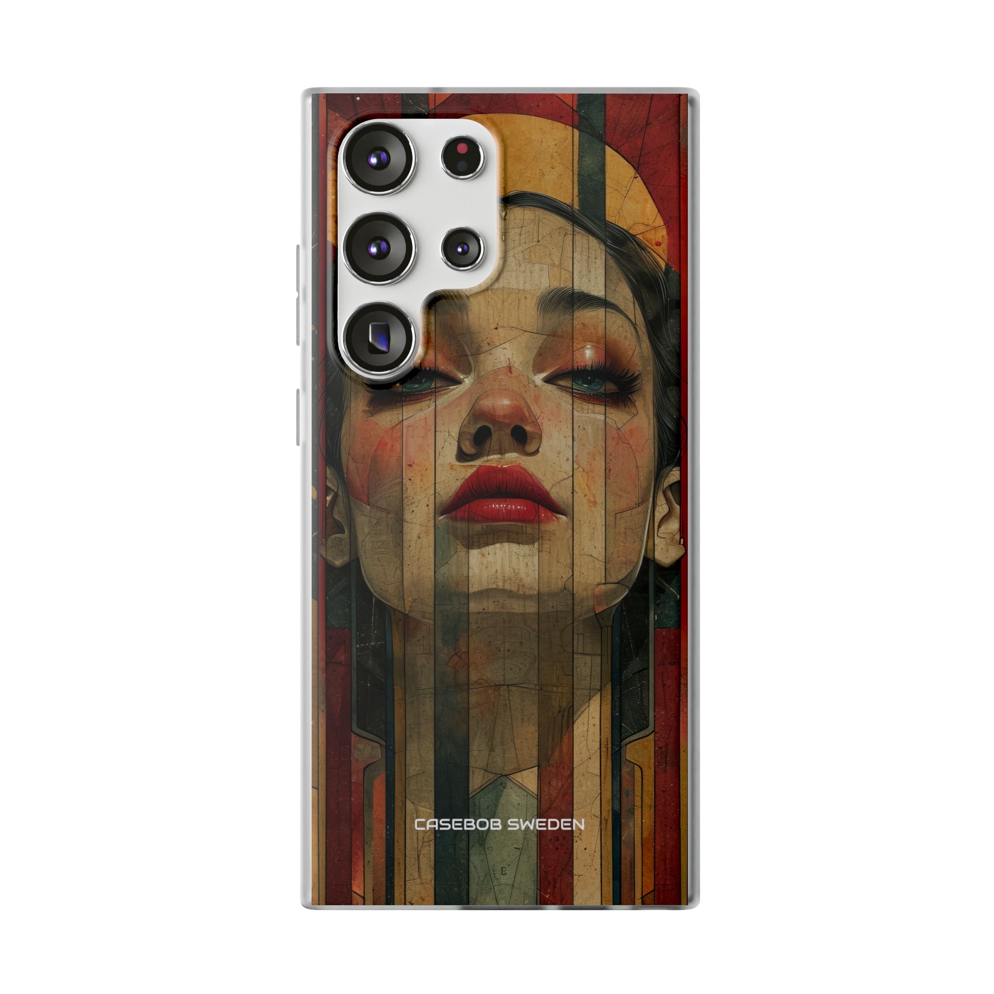 Bold Art Deco Portrait - Flexi Samsung S23 Phone Case