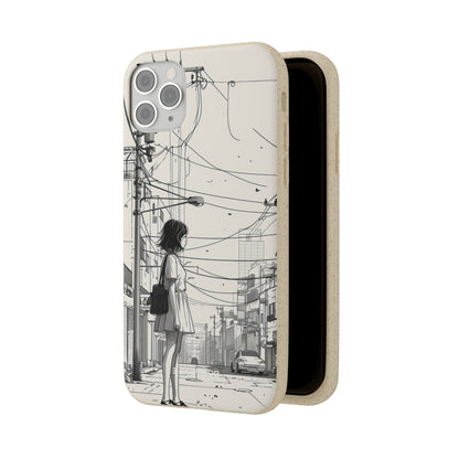 Urban Solitude Sketch | Biodegradable Phone Case