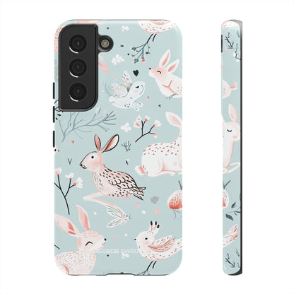 Whimsical Bunny Blossom - Tough Samsung S22 Phone Case