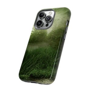 Foggy Green Landscape - Protective Phone Case