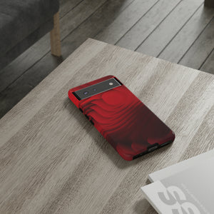 Red Center Waves - Protective Phone Case