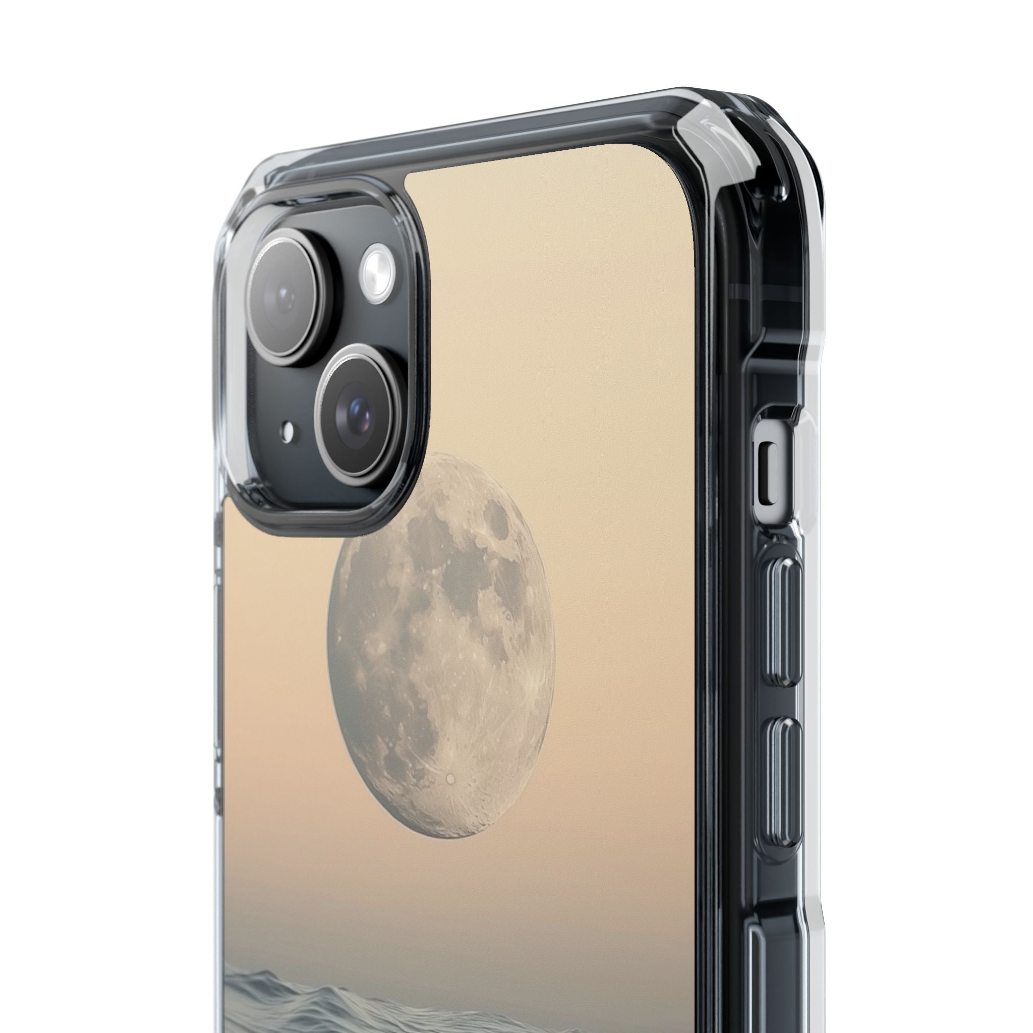 Moon Illuminates Waves iPhone Case - Impact