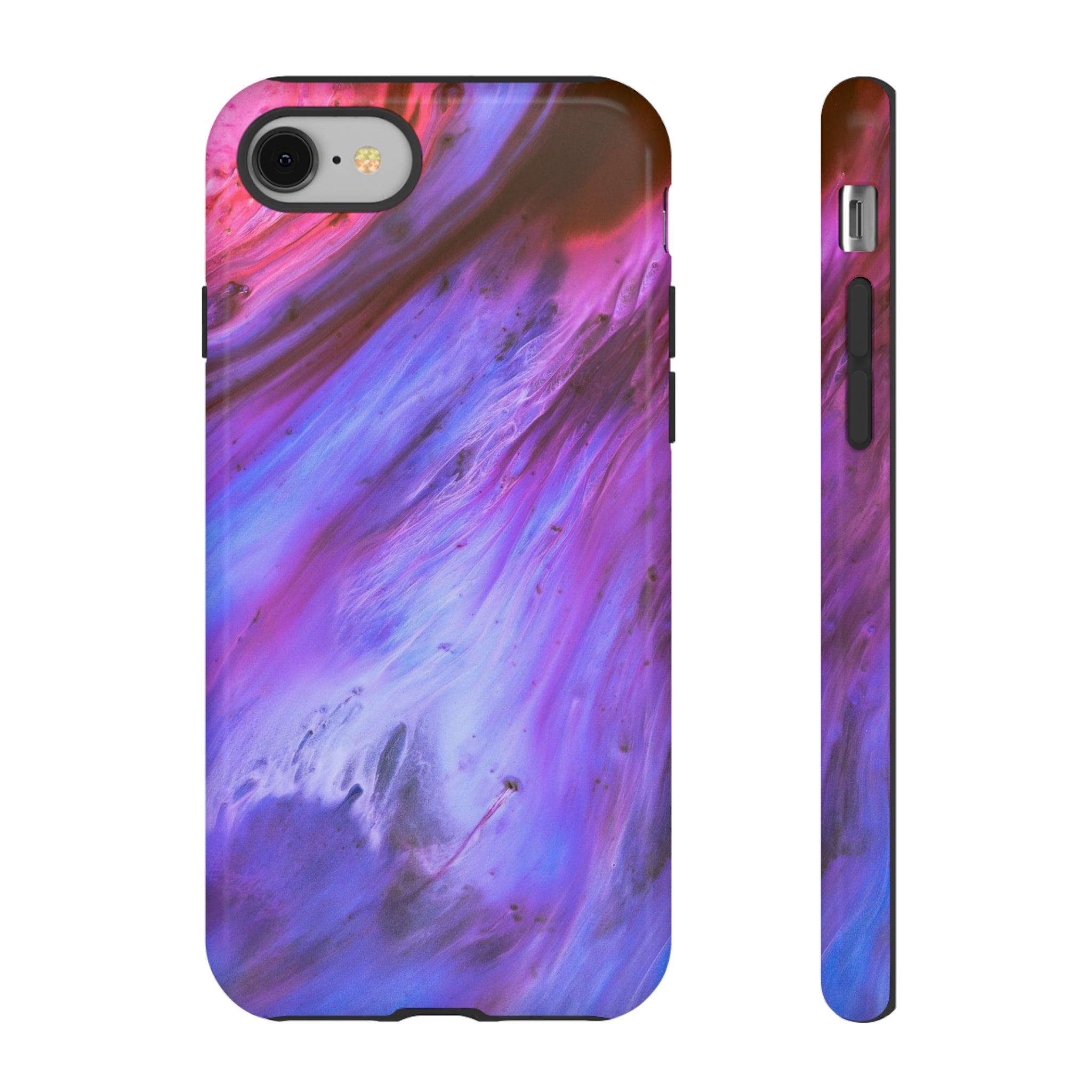 Purple Cosmos Ink Art iPhone Case (Protective) iPhone 8 Glossy Phone Case