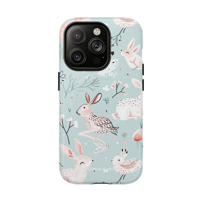 Whimsical Bunny Blossom - Tough + MagSafe® iPhone 14 Phone Case