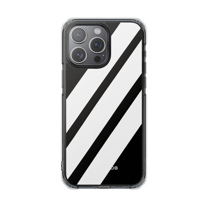 Diagonal Bands Noir iPhone 15 Pro Max Case - Impact