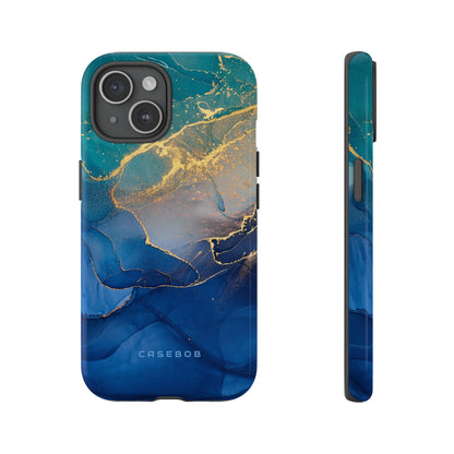 Blue Alcohol Ink - Protective Phone Case