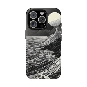 Flowing Serenity: Monochrome Waves - for iPhone 16