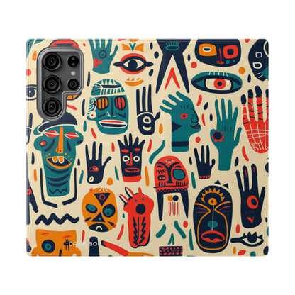 Tribal Faces - Samsung S23 Ultra Case - Wallet