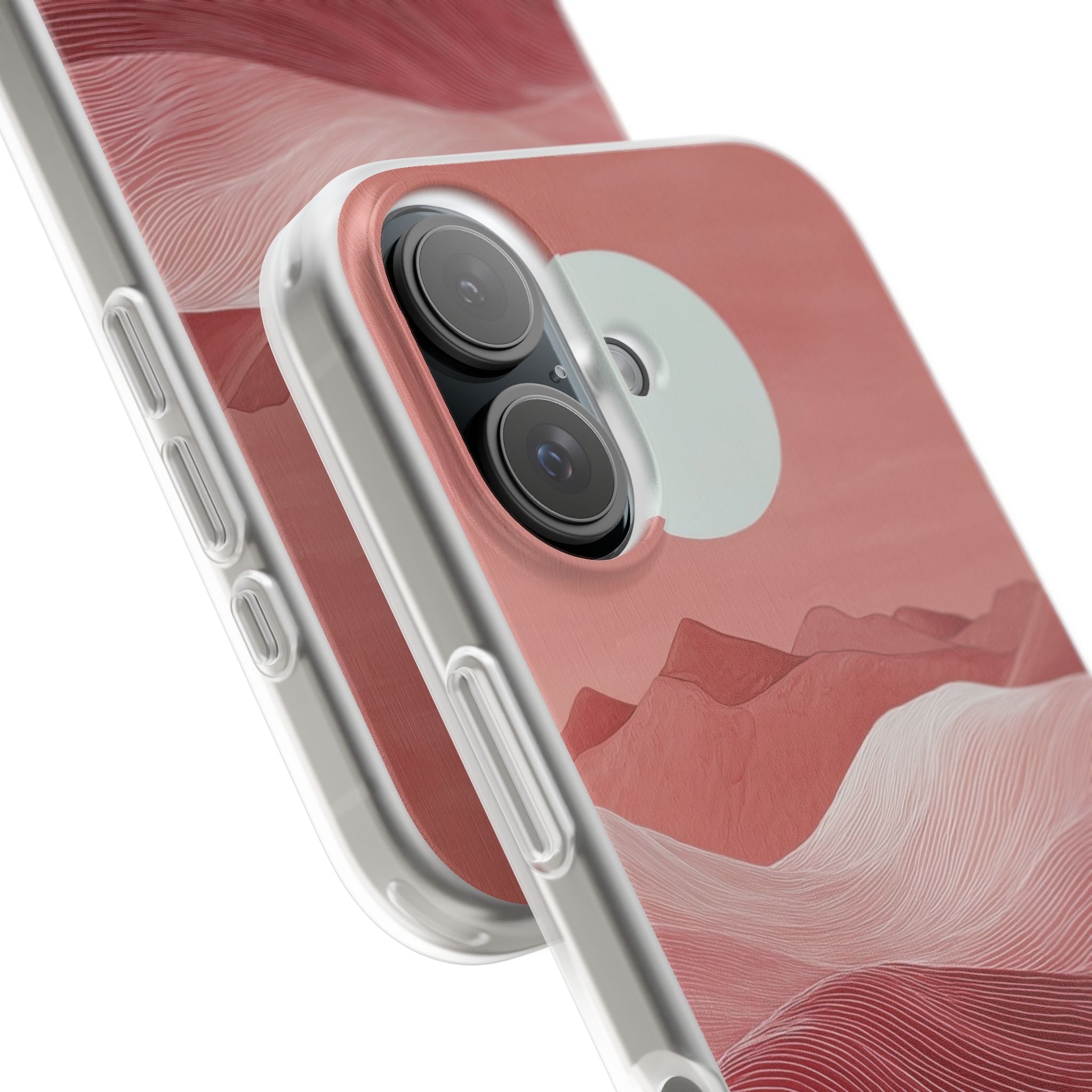 White Orb Dunes iPhone 16 Case - Soft