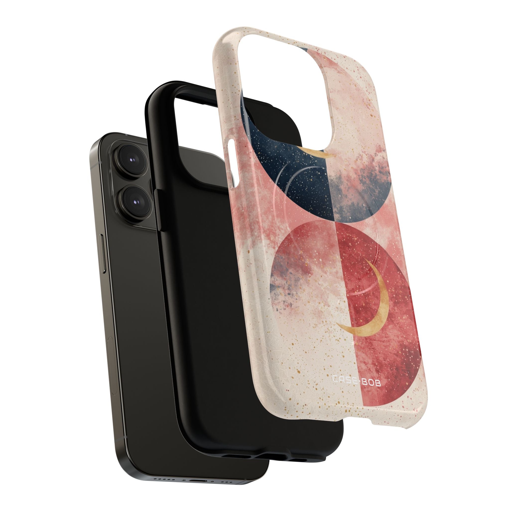 Golden Crescent Circles iPhone 14 Pro Case - Tough+