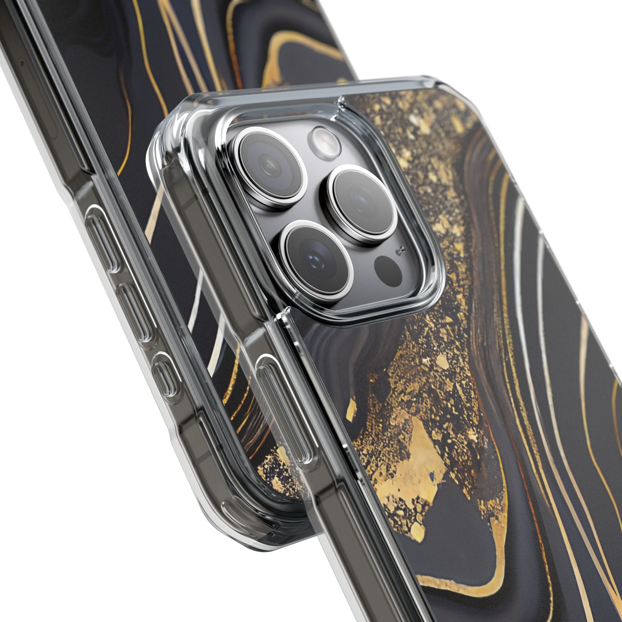 Elegant Gold Streams iPhone Case - Impact