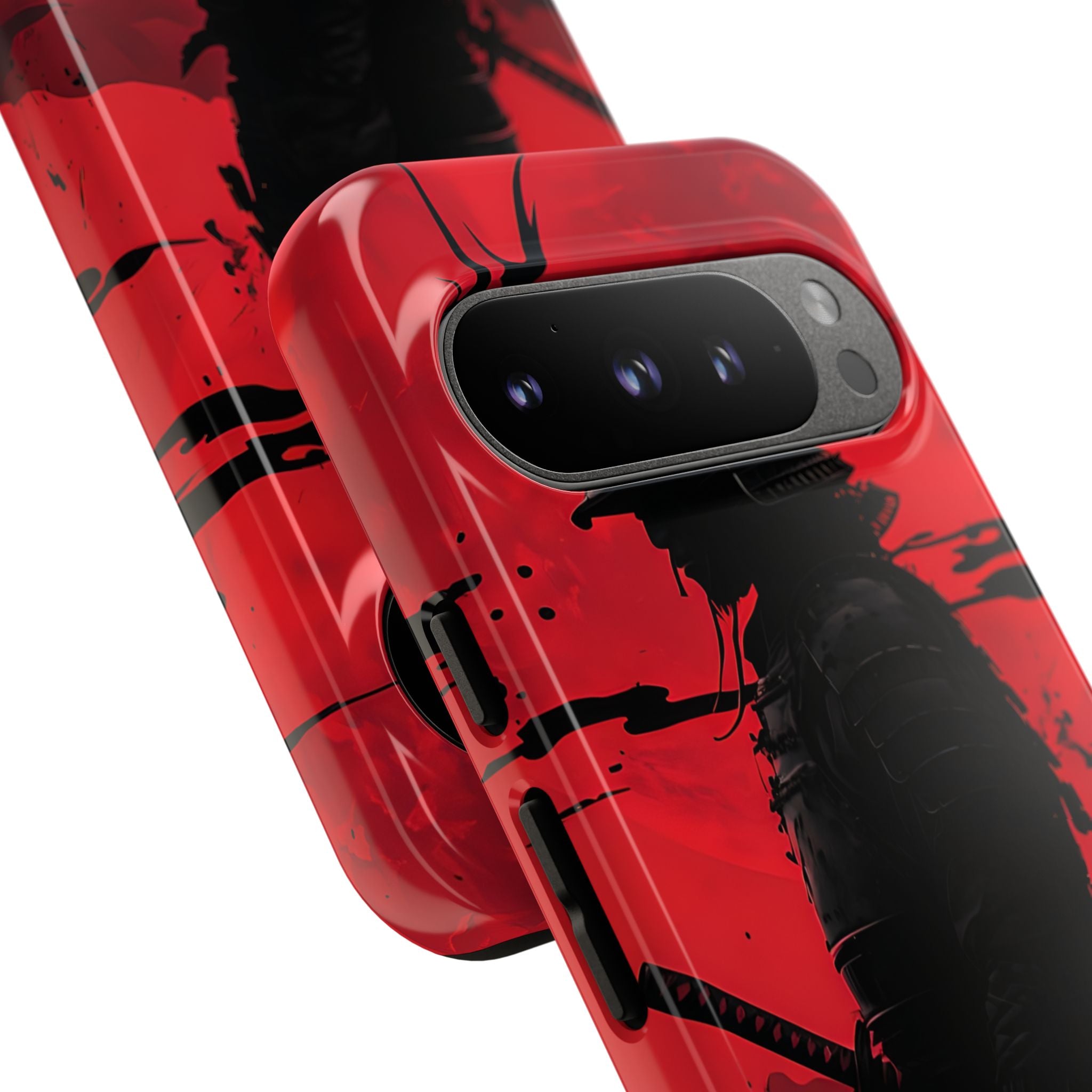 Samurai Warrior Silhouette Crimson Sun Google Pixel 9 - Tough