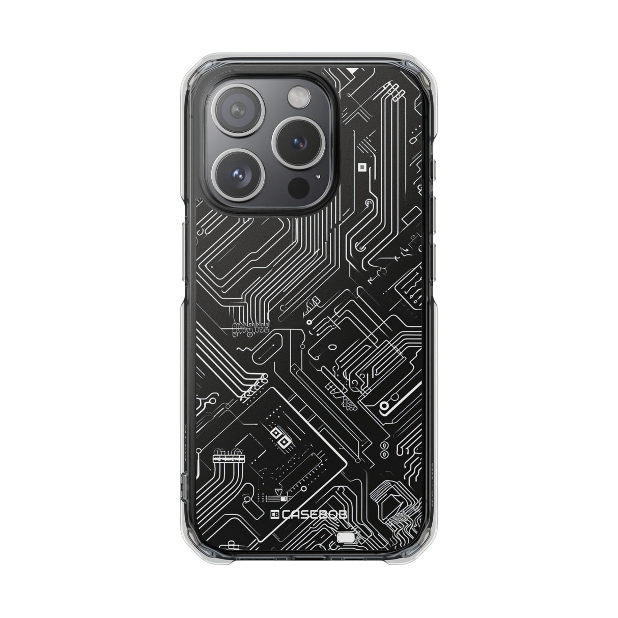 Cyber Circuitry Art - Phone Case for iPhone (Clear Impact - Magnetic)