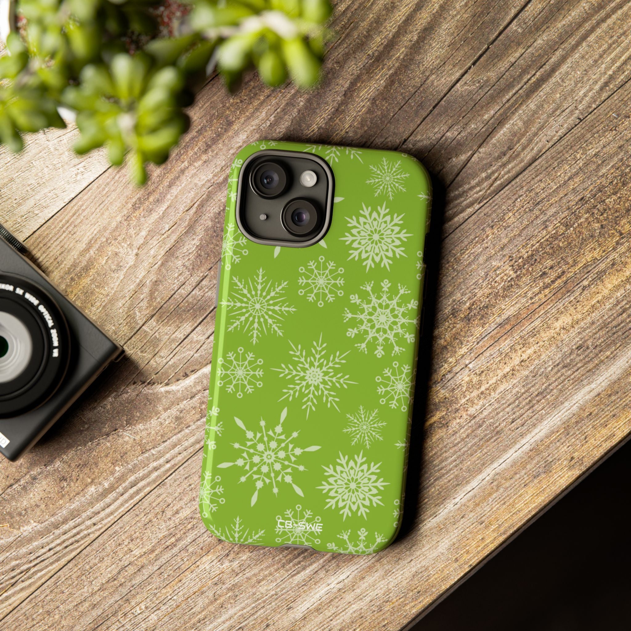 Snowflakes Dance Playfully - iPhone Case