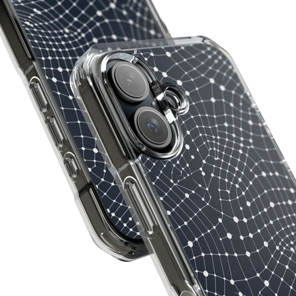 Warped Grid Web iPhone 16 - Impact Clear+
