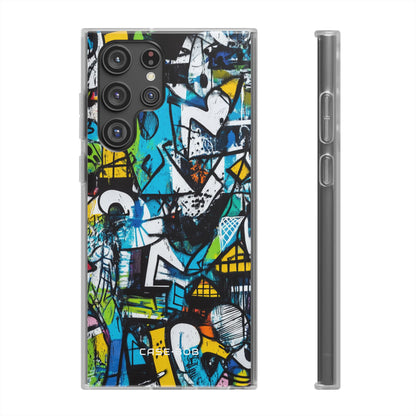 White Ripple Drift Samsung S22 Ultra Case - Soft