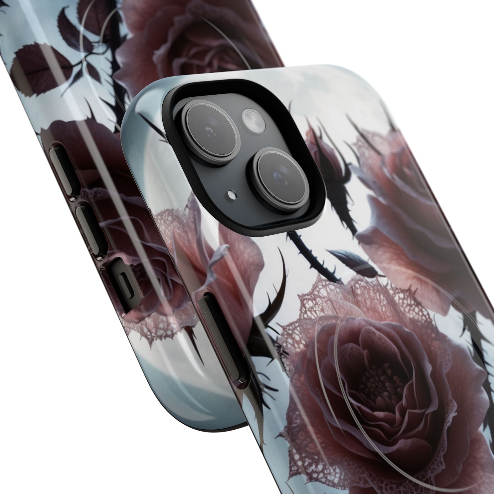 Luminous Rose Thorns iPhone 15 Case - Tough+