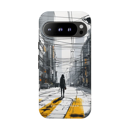 Urban Linework Perspective Google Pixel 9 - Tough Phone Case