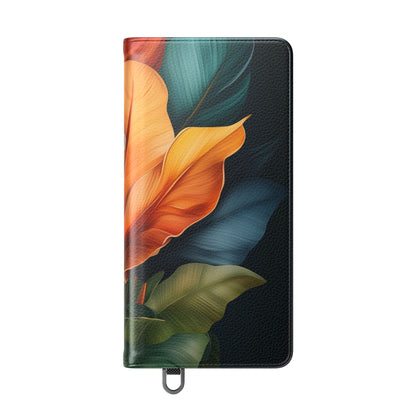 Tropical Ember Leaves - Samsung S25 Ultra Case - Wallet