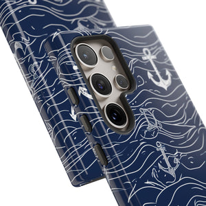 Nautical Whimsy: Anchors and Waves - For Samsung S24