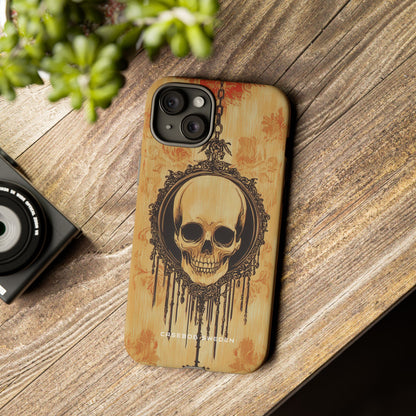 Gothic Skull Elegance iPhone 15 - Tough Phone Case