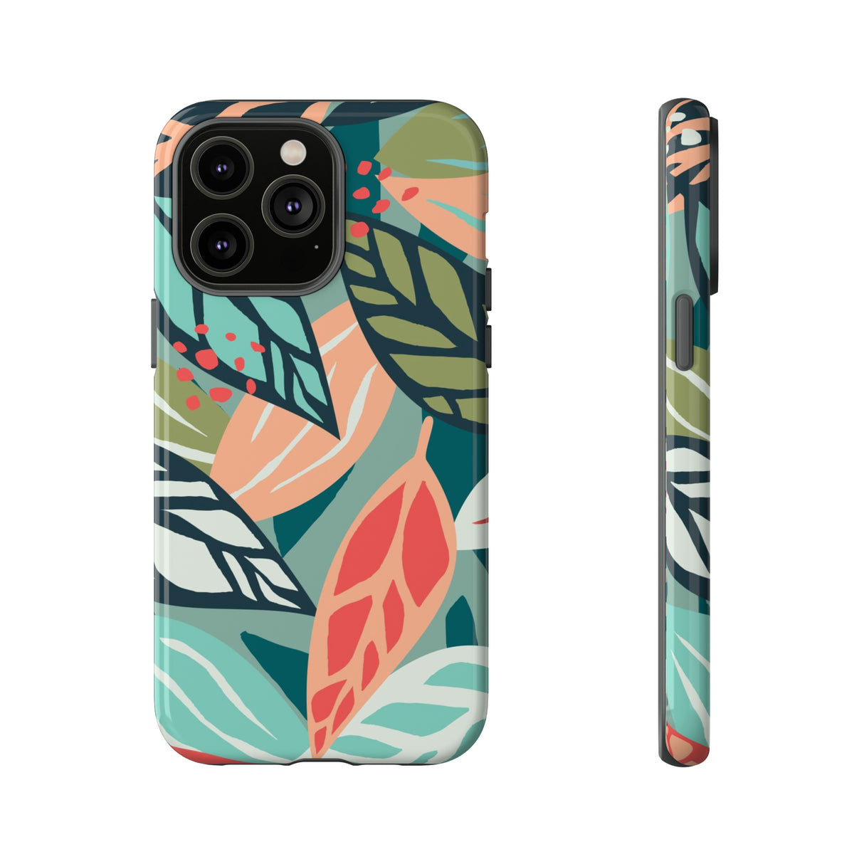 Mixed Tropical Leaf - Protective Phone Case