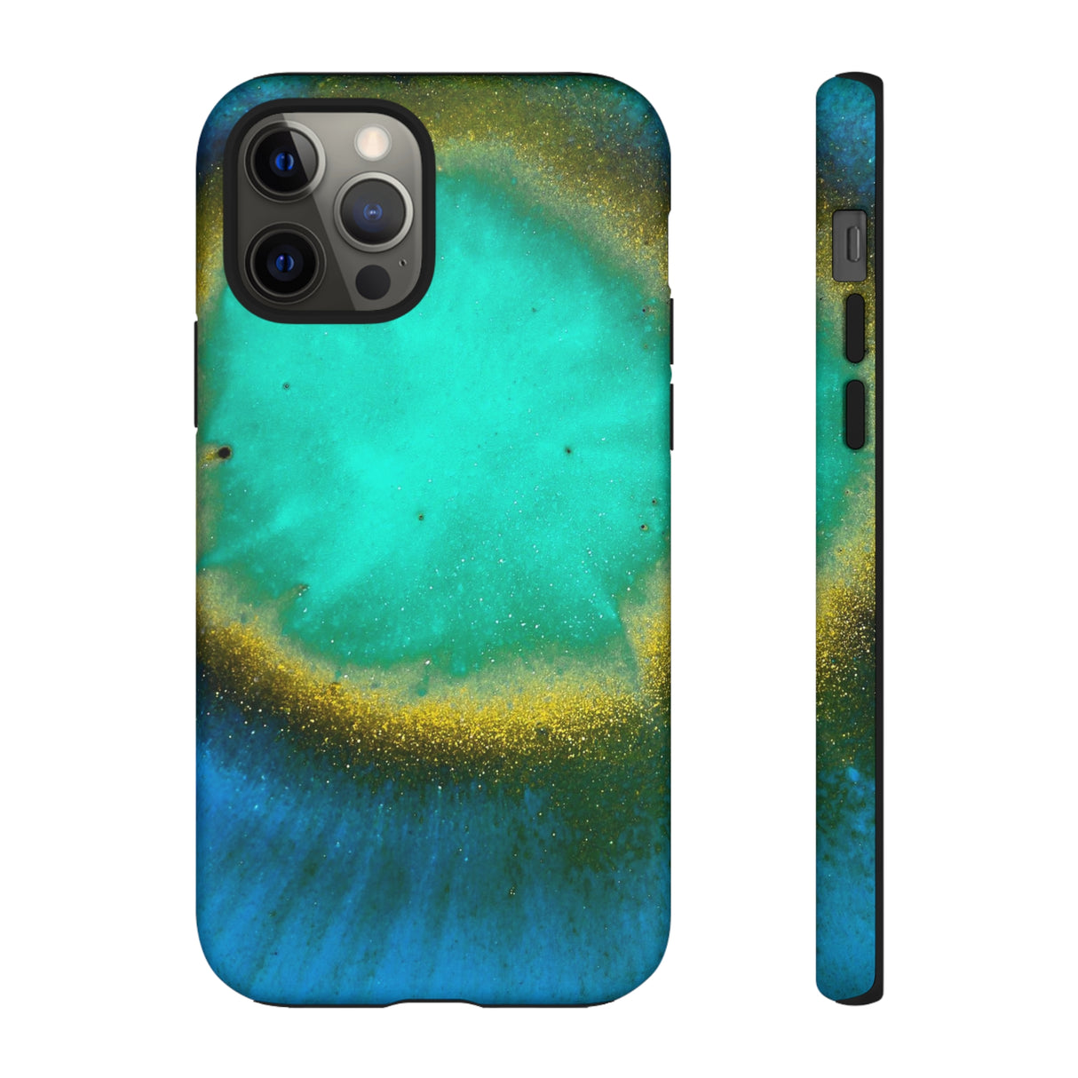 Green Yelly Ink Art iPhone Case (Protective) iPhone 12 Pro Matte Phone Case