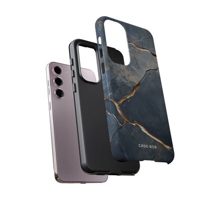 Jagged Vein Navy Samsung S23 Plus Case - Tough