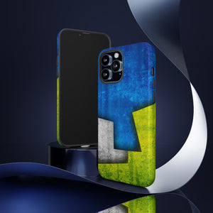 Blue Abstract Art - Protective Phone Case