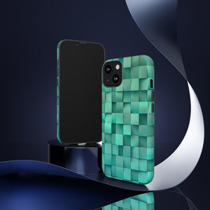 Teal Tranquility: Square Gradient - Protective Phone Case