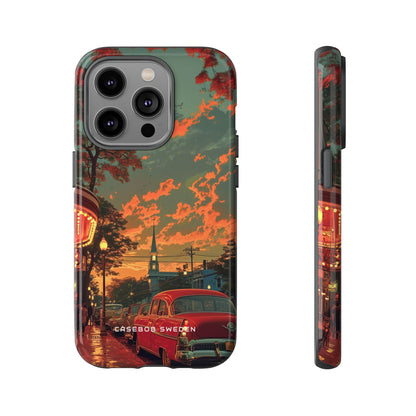 Mid-Century Nostalgia Streetscape iPhone 14 - Tough Phone Case