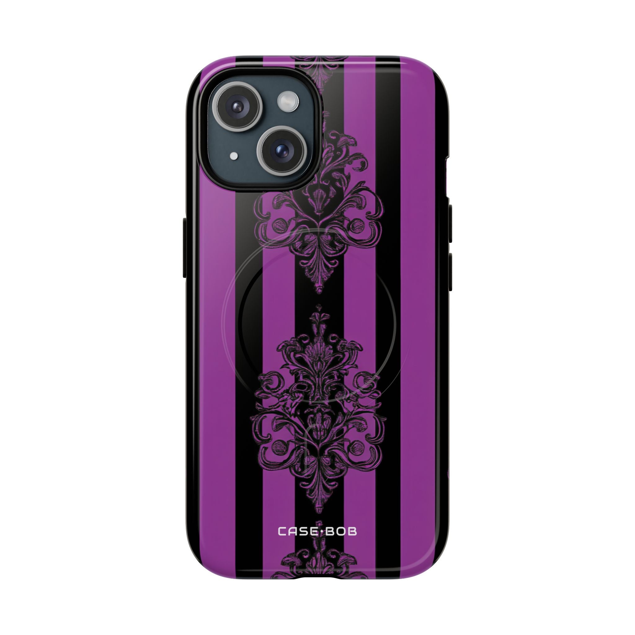 Damask Elegance Purple iPhone 15 Case - Tough+