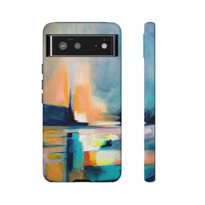 Abstract Blue n Yellow iPhone Case (Protective) Google Pixel 6 Glossy Phone Case