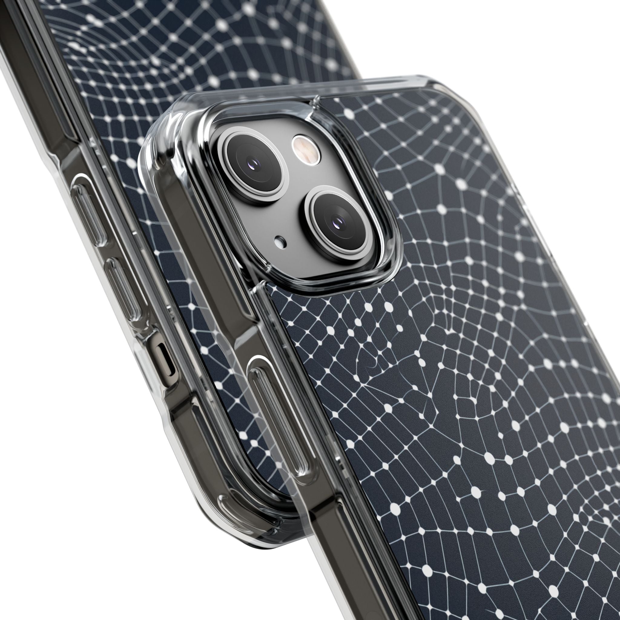 Warped Grid Web iPhone 14 - Impact Clear+