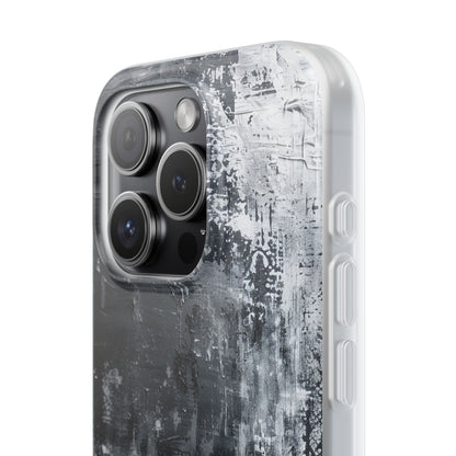 Textured Monochrome Blossom iPhone 15 - Flexi Phone Case